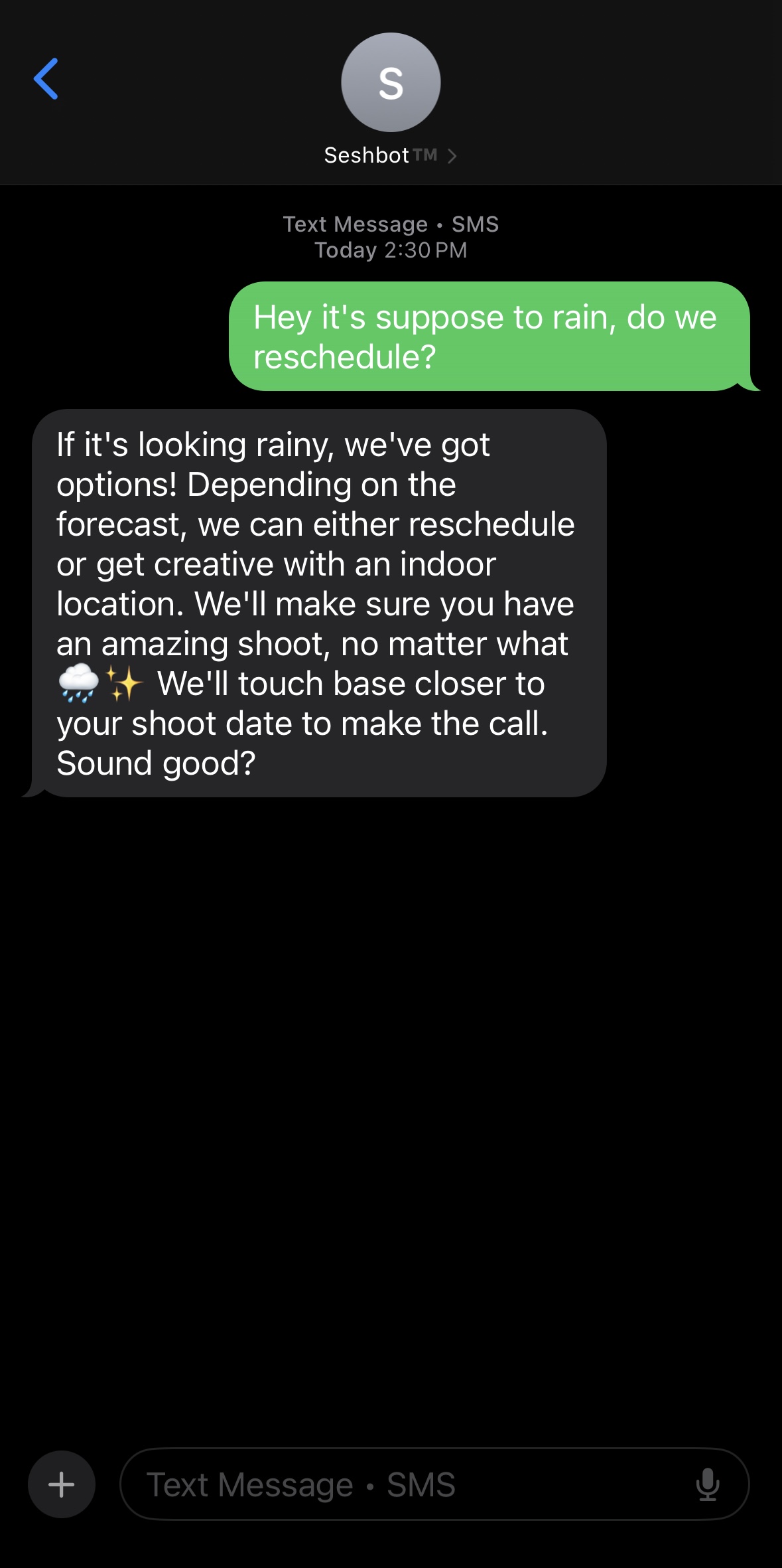 Weather reschedule flow